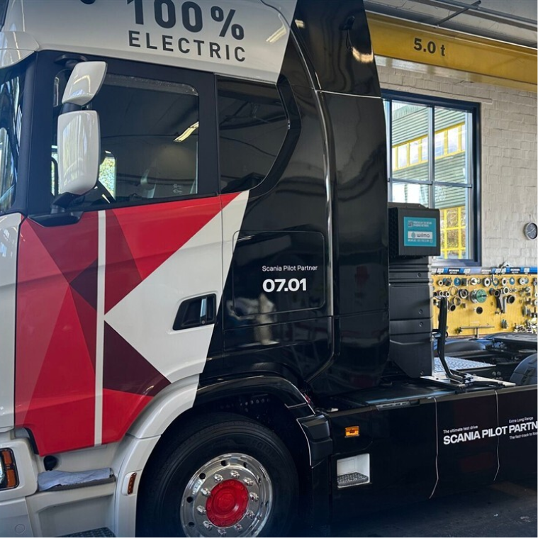 Scania testing extended range electric truck